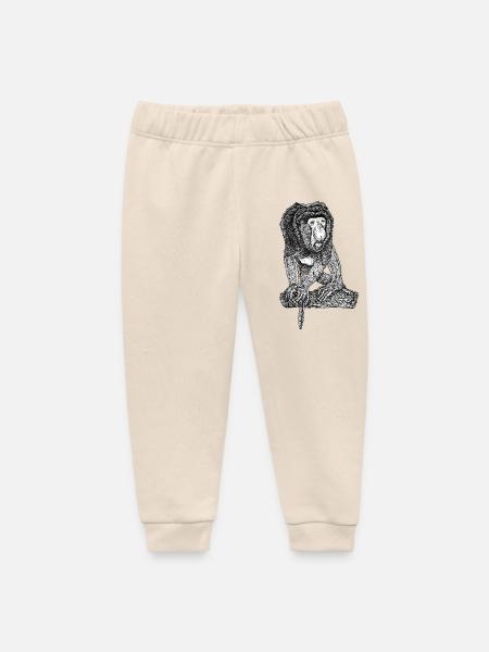 proboscis monkey - Baby Organic Sweatpants by Stanley/Stella - soft Ecru