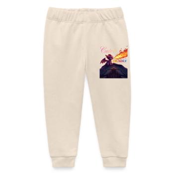 Cute&Deadly Dragon - Baby Organic Sweatpants by Stanley/Stella - soft Ecru - Front