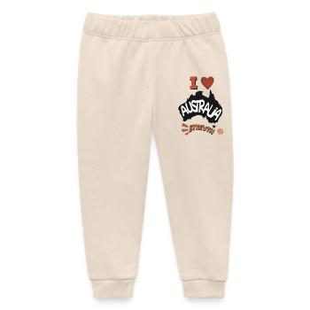 I Love Australia Strewth - Baby Organic Sweatpants by Stanley/Stella - soft Ecru - Front