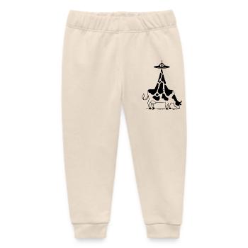 Alien Cow UFO Vintage - Baby Organic Sweatpants by Stanley/Stella - soft Ecru - Front