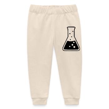 Chemie_Symbol_schwarzweiss_Wissenschaft_science - Baby Organic Sweatpants by Stanley/Stella - soft Ecru - Front