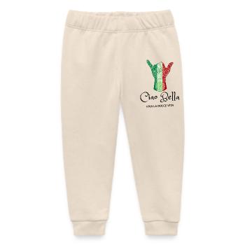 Italian Flag Tribal Horn Hand - Baby Organic Sweatpants by Stanley/Stella - soft Ecru - Front