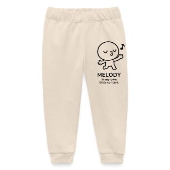 Melody – In My Own Little Concert | Music Mood - Baby Organic Sweatpants by Stanley/Stella - soft Ecru - Front
