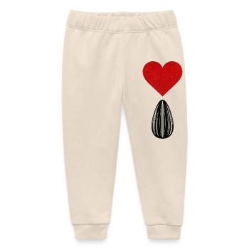 Sunflower SeedLove - Baby Organic Sweatpants by Stanley/Stella - soft Ecru - Front