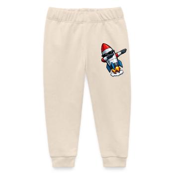 Dabbing Rakete - Baby Organic Jogginghose Baby Tumbler von Stanley/Stella - Natur - Vorne