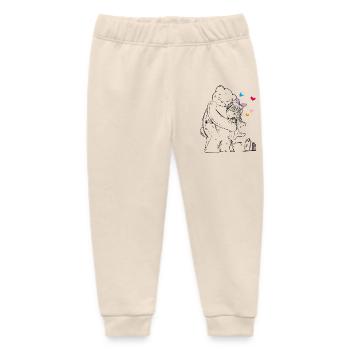 Teddy goes on vacation - Baby Organic Sweatpants by Stanley/Stella - soft Ecru - Front