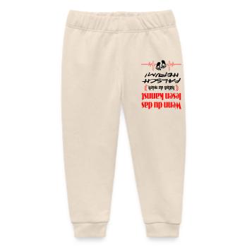 Falsch herum Baby Strampler Babysprüche - Baby Organic Jogginghose Baby Tumbler von Stanley/Stella - Natur - Vorne