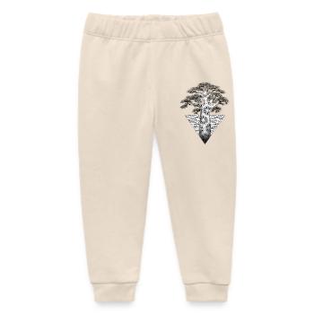 Geometrischer fraktaler Baum auf schwarzem Hintergrund - Baby Organic Jogginghose Baby Tumbler von Stanley/Stella - Natur - Vorne