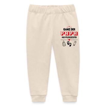 Ganz der Papa Nur Pflegeleichter Babysprüche - Baby Organic Jogginghose Baby Tumbler von Stanley/Stella - Natur - Vorne