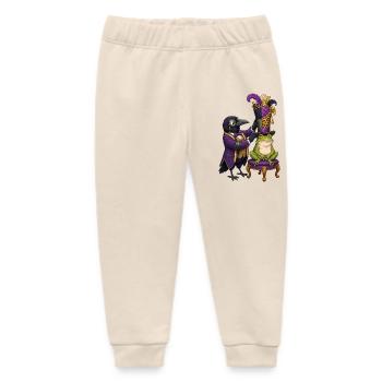Rabe als Hutmacher mit Frosch im Zauberzylinder - Baby Organic Jogginghose Baby Tumbler von Stanley/Stella - Natur - Vorne