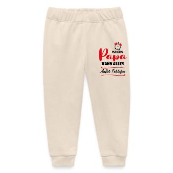 Papa kann alles außer schlafen Babysprüche - Baby Organic Jogginghose Baby Tumbler von Stanley/Stella - Natur - Vorne
