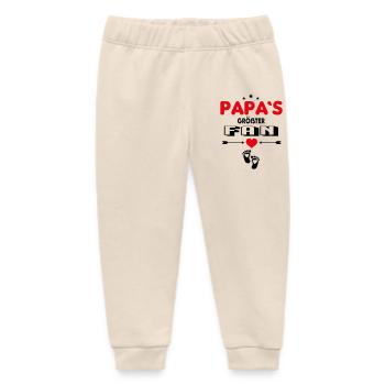 Bester Papa Größter Fan Babysprüche Familie - Baby Organic Jogginghose Baby Tumbler von Stanley/Stella - Natur - Vorne