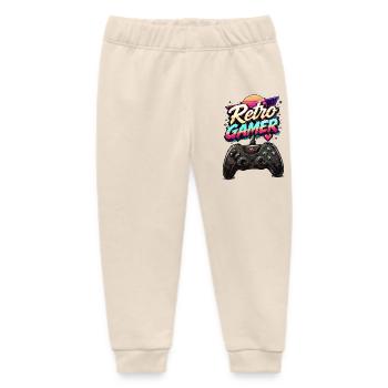 Retro Gamer Neon Controller - Baby Organic Jogginghose Baby Tumbler von Stanley/Stella - Natur - Vorne