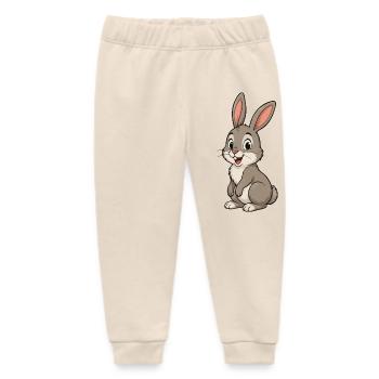 Fröhlicher Cartoonhase - Baby Organic Jogginghose Baby Tumbler von Stanley/Stella - Natur - Vorne