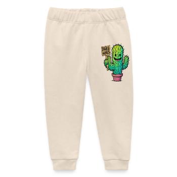Cactus avec câlins gratuits - Pantalon de jogging bébé bio Stanley/Stella - écru doux - Devant