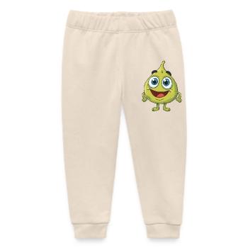 Fröhliche Birne Cartoon - Baby Organic Jogginghose Baby Tumbler von Stanley/Stella - Natur - Vorne