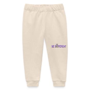 BE DIFFERENT – Lavendel Blumenliebe Affirmationen - Baby Organic Jogginghose Baby Tumbler von Stanley/Stella - Natur - Vorne