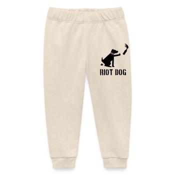 riot dog - Baby Organic Sweatpants by Stanley/Stella - soft Ecru - Front