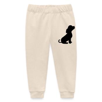 dog - Baby Organic Sweatpants by Stanley/Stella - soft Ecru - Front