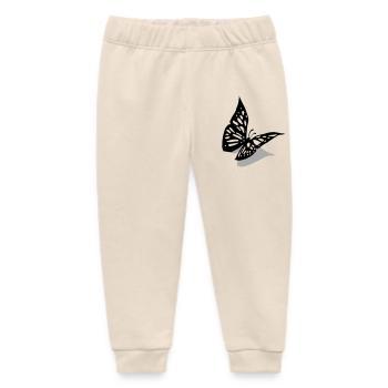 Papillon 3D - Pantalon de jogging bébé bio Stanley/Stella - écru doux - Devant