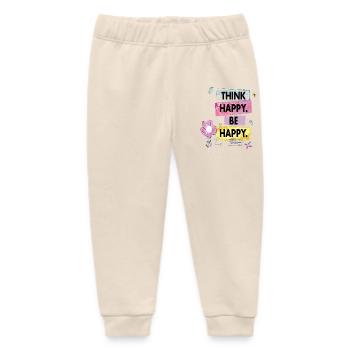 Think Happy, Be Happy - Baby Organic Sweatpants by Stanley/Stella - soft Ecru - Front