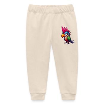 Punk Parrot - Baby Organic Sweatpants by Stanley/Stella - soft Ecru - Front