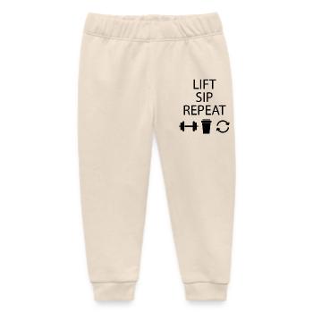 Lift • Sip • Repeat – Fitness & Coffee Shirt | Gym - Baby Organic Jogginghose Baby Tumbler von Stanley/Stella - Natur - Vorne