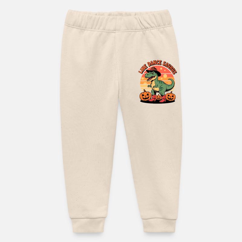 LineDance Saurus Halloween - Pantalon de jogging bébé bio Stanley/Stella - écru doux