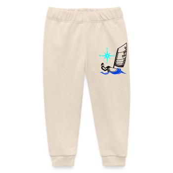 Optimist Opti Segelboot Segeln Kinder Regatta - Baby Organic Jogginghose Baby Tumbler von Stanley/Stella - Natur - Vorne