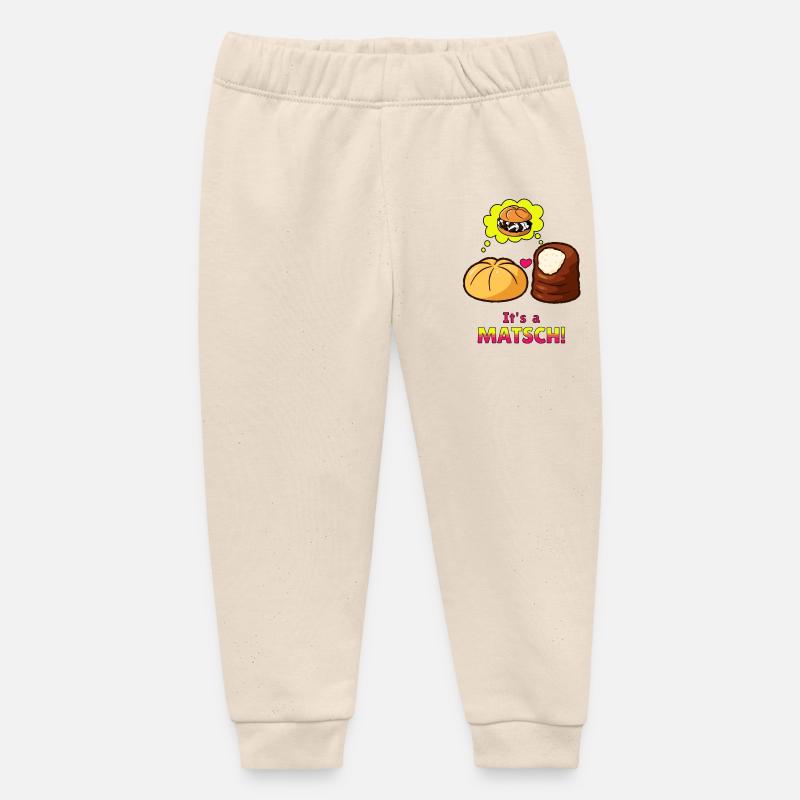 La boue roule dans l’amour – c’est une boue. - Pantalon de jogging bébé bio Stanley/Stella - écru doux