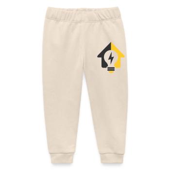 Electric Home Light Bulb Logo - Baby Organic Sweatpants by Stanley/Stella - soft Ecru - Front