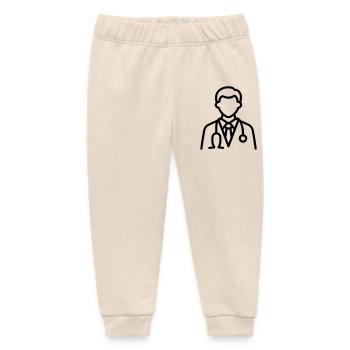 doctor - Baby Organic Sweatpants by Stanley/Stella - soft Ecru - Front