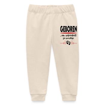Geboren, um gekuschelt zu werden Babysprüche - Baby Organic Jogginghose Baby Tumbler von Stanley/Stella - Natur - Vorne