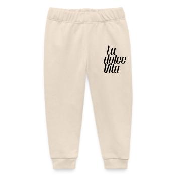 LaDolceVita Spruch – Minimal Typo Design - Baby Organic Jogginghose Baby Tumbler von Stanley/Stella - Natur - Vorne