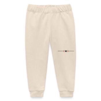 Star Line Icon Element - Baby Organic Sweatpants by Stanley/Stella - soft Ecru - Front