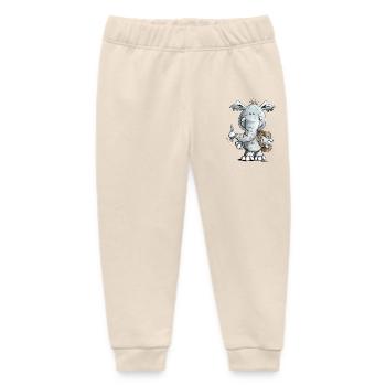 Schulkind Elefant I Einschulung Geschenk - Baby Organic Jogginghose Baby Tumbler von Stanley/Stella - Natur - Vorne