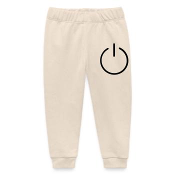 An Us Off Button - Baby Organic Sweatpants by Stanley/Stella - soft Ecru - Front