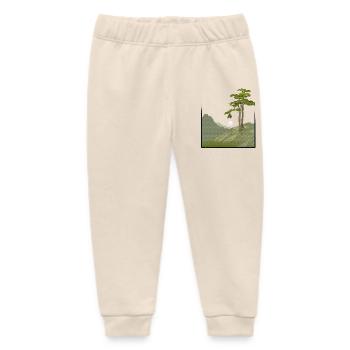 Baum auf Hügel mit Leinwandstruktur, public domain - Baby Organic Jogginghose Baby Tumbler von Stanley/Stella - Natur - Vorne