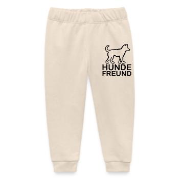 Hundefreunde Hund Tierheim Liebe Outlines Symbol - Baby Organic Jogginghose Baby Tumbler von Stanley/Stella - Natur - Vorne