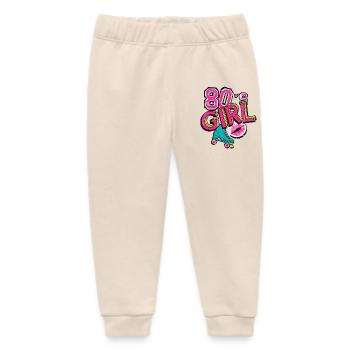 80s Girl Roller Skate - Baby Organic Sweatpants by Stanley/Stella - soft Ecru - Front