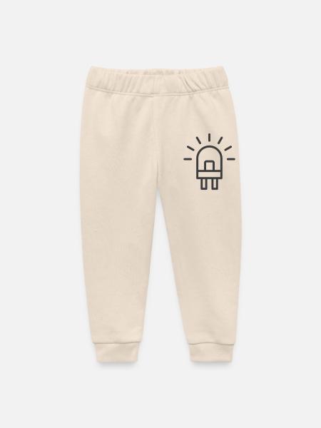 LED-Glühbirnen-Liniensymbol - Baby Organic Jogginghose Baby Tumbler von Stanley/Stella - Natur