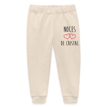Crystal Wedding 15 Jahre Ehe - Baby Organic Jogginghose Baby Tumbler von Stanley/Stella - Natur - Vorne
