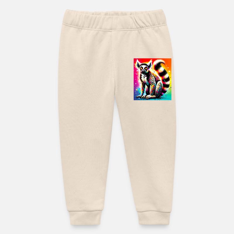 Lémurien - Pantalon de jogging bébé bio Stanley/Stella - écru doux