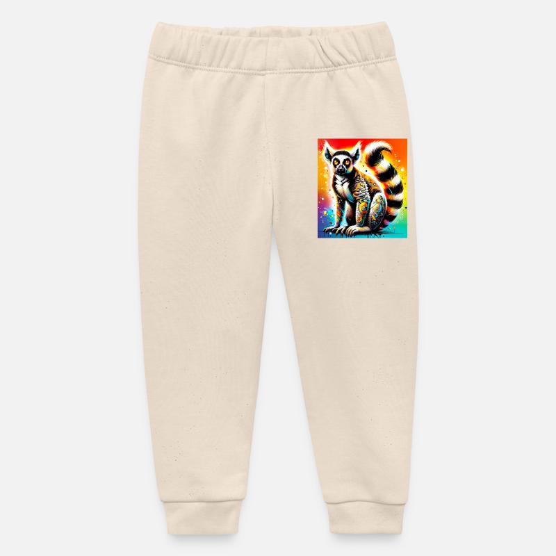 Lémurien - Pantalon de jogging bébé bio Stanley/Stella - écru doux