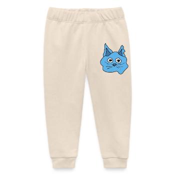 Blob The Cat - Baby Organic Sweatpants by Stanley/Stella - soft Ecru - Front