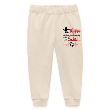 Windel voll Babysprüche Strampler Mama Säugling - Baby Organic Jogginghose Baby Tumbler von Stanley/Stella - Natur - Vorne