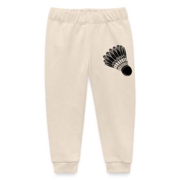Badminton Badminton Badminton Drawing - Baby Organic Sweatpants by Stanley/Stella - soft Ecru - Front