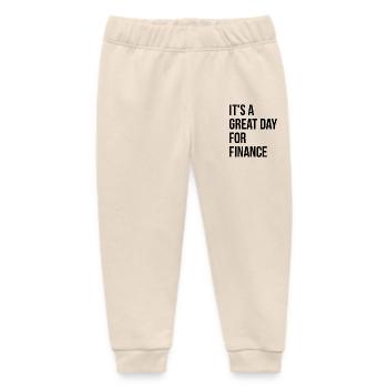 Finance Finance Finance - Baby Organic Sweatpants by Stanley/Stella - soft Ecru - Front