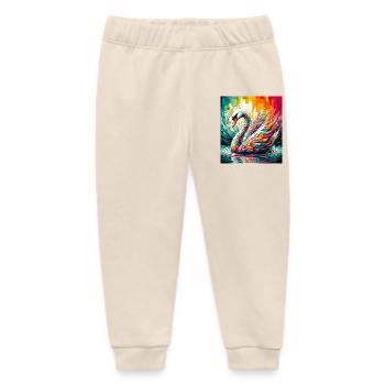 swan - Baby Organic Sweatpants by Stanley/Stella - soft Ecru - Front