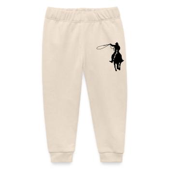 Cowboy - Baby Organic Sweatpants by Stanley/Stella - soft Ecru - Front